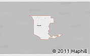 Gray 3D Map of ZIP code 74727, single color outside