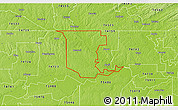Physical 3D Map of ZIP code 74727