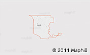 Silver Style 3D Map of ZIP code 74727, single color outside