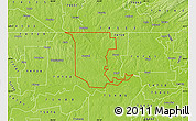 Physical Map of ZIP code 74727