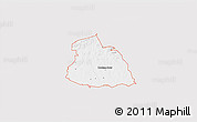 Silver Style 3D Map of ZIP code 74728, single color outside