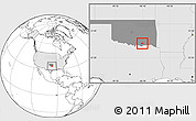 Blank Location Map of ZIP code 74729, highlighted country, highlighted state