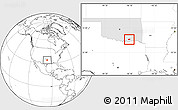 Blank Location Map of ZIP code 74729, highlighted state