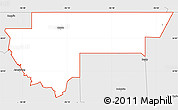 Silver Style Simple Map of ZIP code 74729