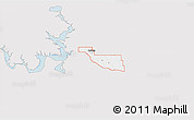 Silver Style 3D Map of ZIP code 74730, single color outside