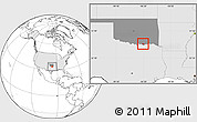 Blank Location Map of ZIP code 74730, highlighted country, highlighted state