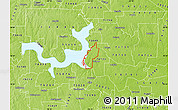 Physical Map of ZIP code 74731