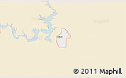 Classic Style 3D Map of ZIP code 74733, single color outside