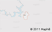 Silver Style 3D Map of ZIP code 74733, single color outside