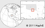 Blank Location Map of ZIP code 74733, highlighted state