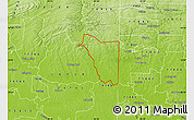 Physical Map of ZIP code 74734