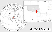 Blank Location Map of ZIP code 74735, highlighted state