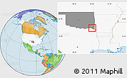 Political Location Map of ZIP code 74736, highlighted country, highlighted state