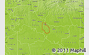 Physical Map of ZIP code 74736