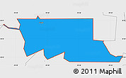 Political Simple Map of ZIP code 74738, single color outside, borders and labels