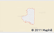 Classic Style 3D Map of ZIP code 74740, single color outside