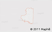 Silver Style 3D Map of ZIP code 74740, single color outside