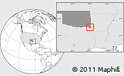 Blank Location Map of ZIP code 74740, highlighted country, highlighted state