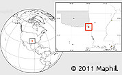 Blank Location Map of ZIP code 74740, highlighted state
