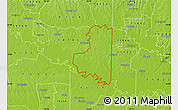 Physical Map of ZIP code 74740