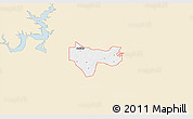 Classic Style 3D Map of ZIP code 74741, single color outside