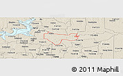 Shaded Relief Panoramic Map of ZIP code 74741