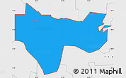 Political Simple Map of ZIP code 74741, single color outside, borders and labels