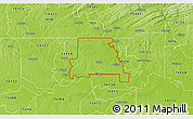 Physical 3D Map of ZIP code 74743