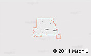 Silver Style 3D Map of ZIP code 74743, single color outside