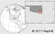 Blank Location Map of ZIP code 74743, highlighted country, highlighted state