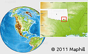 Physical Location Map of ZIP code 74743, highlighted state