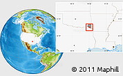 Physical Location Map of ZIP code 74745, highlighted country, highlighted county