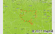 Physical Map of ZIP code 74745