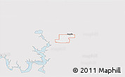 Silver Style 3D Map of ZIP code 74748, single color outside