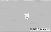 Gray 3D Map of ZIP code 74754, single color outside