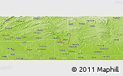 Physical Panoramic Map of ZIP code 74754