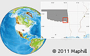 Physical Location Map of ZIP code 74755, highlighted country, highlighted state