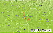Physical 3D Map of ZIP code 74756