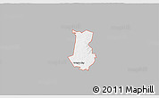 Gray 3D Map of ZIP code 74766, single color outside