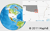 Physical Location Map of ZIP code 74766, highlighted country, highlighted state