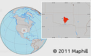 Gray Location Map of ZIP codes starting with 748