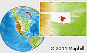 Physical Location Map of ZIP codes starting with 748, highlighted state