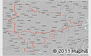 Gray Panoramic Map of ZIP codes starting with 748