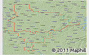 Savanna Style Panoramic Map of ZIP codes starting with 748