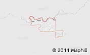 Silver Style 3D Map of ZIP code 74825, single color outside