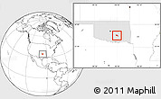 Blank Location Map of ZIP code 74825, highlighted state