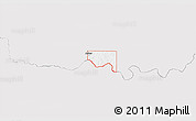 Silver Style 3D Map of ZIP code 74826, single color outside