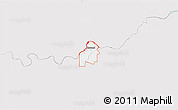 Silver Style 3D Map of ZIP code 74827, single color outside