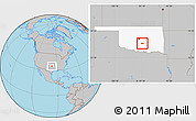 Gray Location Map of ZIP code 74831, highlighted state