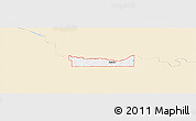 Classic Style Panoramic Map of ZIP code 74831, single color outside